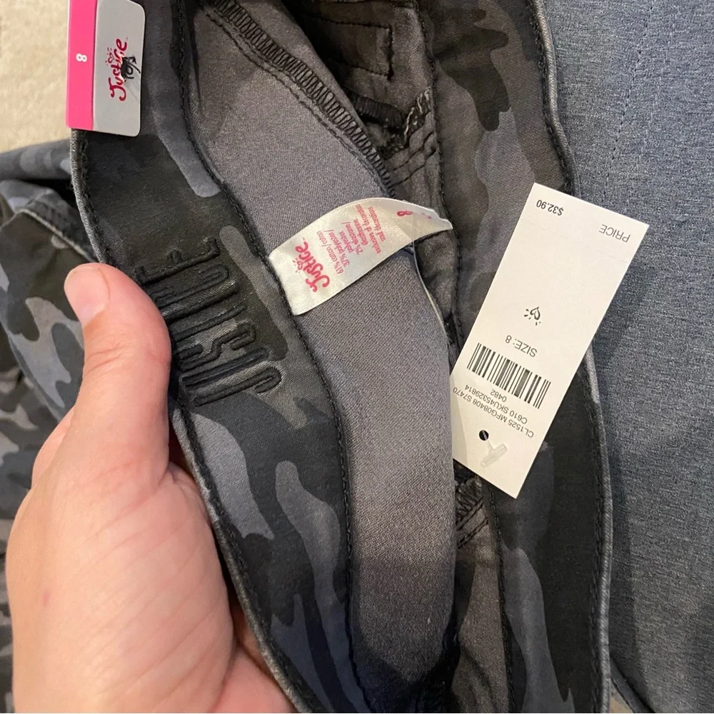 NEW Justice camo pants, girls 8
